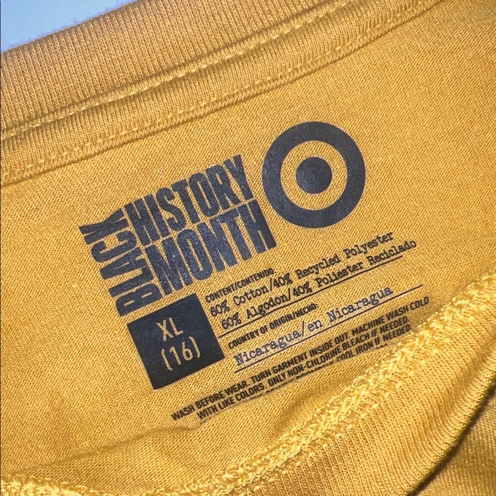 NWT - Boys Yellow Black History Month T-Shirt - Picture 2 of 7